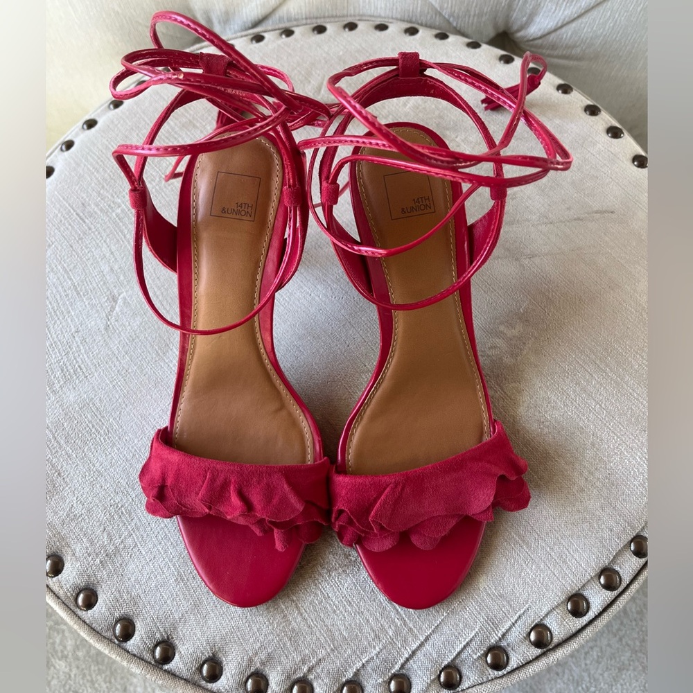 Red Strappy Sandals